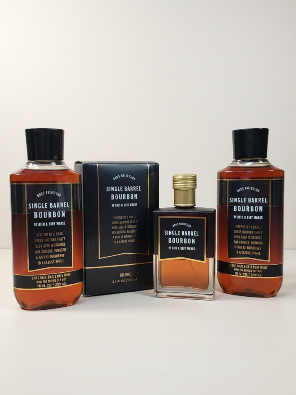 Lot Single Barrel Boubon Cologne And Two Body Wash From Bath & Body Works